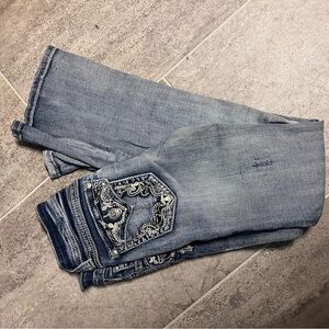 Grace in LA Kids Blue Embellished Jeans